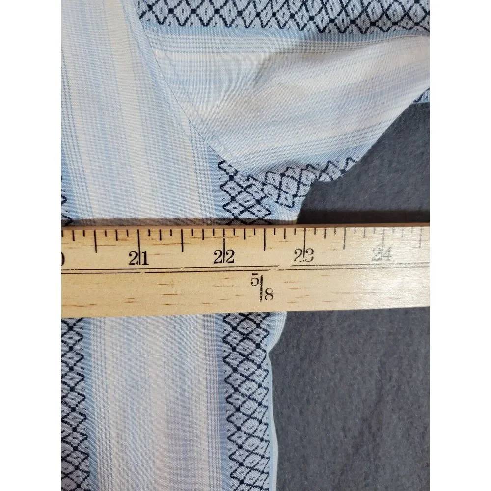 Ocean Pacific Mens Shirt Button Up S/S M Cotton & Polyester All Over Pattern
